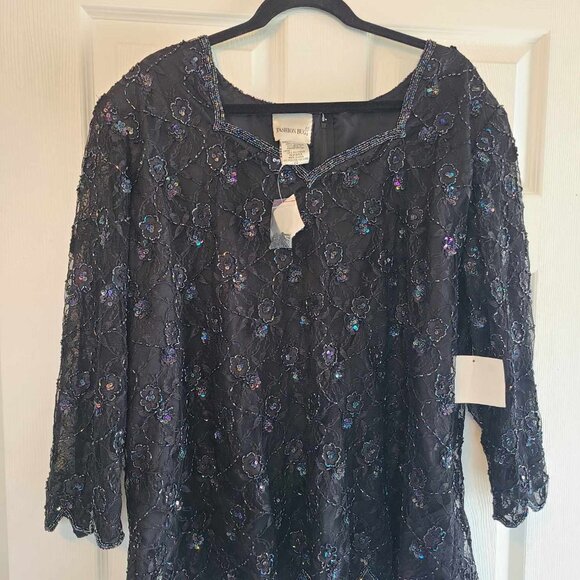 Plus Size beaded blouse sz 24 - Picture 1 of 4